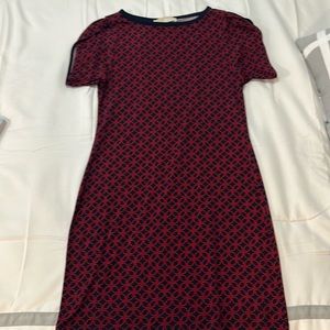 Michael Kors Red and blue short sleeve dress